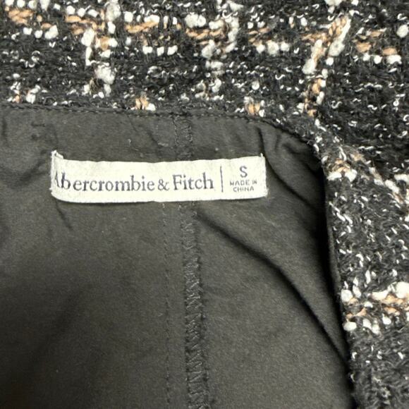 Abercrombie and Fitch Black White Tweed Skort Size Small Mini Short Academia - Picture 3 of 6